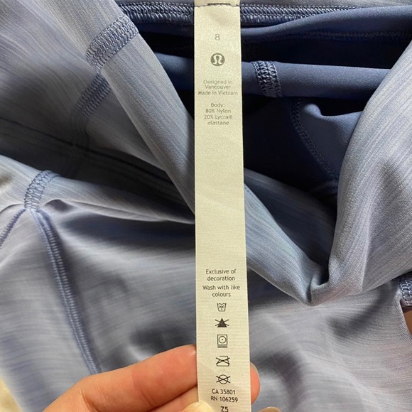 Lululemon Invigorating tights nwot Heathered Peri Purple size 6 8 - Picture 6 of 11